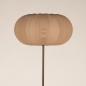 Foto 31793-5: Koffiebruine vloerlamp met taupekleurige lampion lampenkap