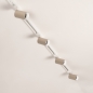 Foto 31814-11: Luxe spanningsrail basisset in het beige met vier spots, zelf samen te stellen