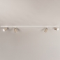 Foto 31814-3: Luxe spanningsrail basisset in het beige met vier spots, zelf samen te stellen