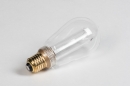 Foto 324-1: LED-Lichtquelle ST64 mit Klarglas 5W 240 Lumen und dimmbar in 3 Stufen mit einem normalen Schalter.