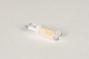 Foto 340-1: Klares LED-Leuchtmittel mit G9-Fassung, Verbrauch 3 Watt.
