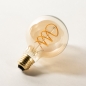 Foto 405-7: Rookkleurige led globe lamp G80; E27 5W 420lm 2200K. 3-stap dim.