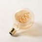 Foto 406-7: Dimbare rookkleurige led globe lamp; E27 5W 420lm 2200K.