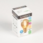 Foto 410-9: LED Filament Kugel Smoke / Bernsteinfarbe dimmbar in 3 Stufen 2200 Kelvinn.