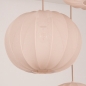 Foto 47395-28: Hanglamp in japandi stijl met drie lampionnen van beige stof