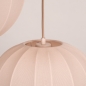 Foto 47395-31: Hanglamp in japandi stijl met drie lampionnen van beige stof