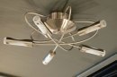 Ceiling lamp 58816: modern, stainless steel, metal, steel gray #12