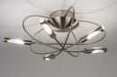 Plafondlamp 58816: modern, staal rvs, metaal, wit #13