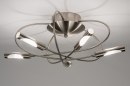 Ceiling lamp 58816: modern, stainless steel, metal, steel gray #14