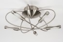 Plafondlamp 58816: modern, staal rvs, metaal, wit #15