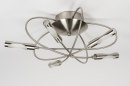 Plafondlamp 58816: modern, staal rvs, metaal, wit #16