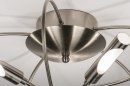 Ceiling lamp 58816: modern, stainless steel, metal, steel gray #21