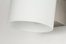 Wandlamp 64253: modern, glas, wit opaalglas, aluminium #10