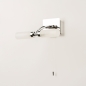 Foto 68732-40: Spiegellamp voor in de badkamer van chroom met opaalglas
