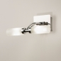 Foto 68732-44: Spiegellamp voor in de badkamer van chroom met opaalglas