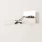 Foto 68732-45: Spiegellamp voor in de badkamer van chroom met opaalglas