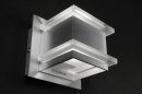 Foto 70215-1 anders: Vierkante wandlamp van aluminium met glas 