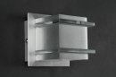 Foto 70215-4: Vierkante wandlamp van aluminium met glas 