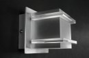 Foto 70215-5: Vierkante wandlamp van aluminium met glas 