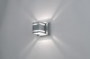 Foto 70215-7: Vierkante wandlamp van aluminium met glas 