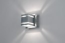 Foto 70215-8: Vierkante wandlamp van aluminium met glas 