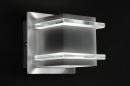 Foto 70215-9 anders: Vierkante wandlamp van aluminium met glas 