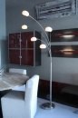 Floor lamp 70308: modern, glass, white opal glass, stainless steel #1