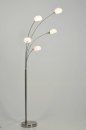 Floor lamp 70308: modern, glass, white opal glass, stainless steel #2