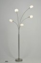Floor lamp 70308: modern, glass, white opal glass, stainless steel #4