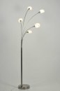 Floor lamp 70308: modern, glass, white opal glass, stainless steel #6