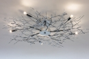 Plafondlamp 70464: modern, eigentijds klassiek, metaal, chroom #1