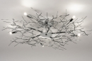 Plafondlamp 70464: modern, eigentijds klassiek, metaal, chroom #2