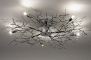 Plafondlamp 70464: modern, eigentijds klassiek, metaal, chroom #3