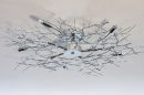 Plafondlamp 70464: modern, eigentijds klassiek, metaal, chroom #5