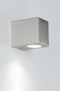 Wandlamp 70508: modern, staal rvs, aluminium, staalgrijs #1