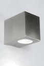 Wandlamp 70508: modern, staal rvs, aluminium, staalgrijs #3