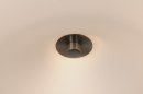 Foto 70595-6: Retro plafonlamp van wit glas in tulbandvorm.