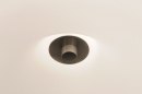 Foto 70596-6: Grote plafondlamp in tulbandvorm van wit glas.