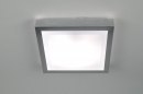 Deckenleuchte 70671: modern, Aluminium, gebuerstetes Aluminium, Kunststoff #1