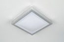 Deckenleuchte 70671: modern, Aluminium, gebuerstetes Aluminium, Kunststoff #3