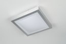 Deckenleuchte 70671: modern, Aluminium, gebuerstetes Aluminium, Kunststoff #4