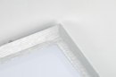 Foto 70673-5 detailfoto: Vierkante plafondlamp in aluminium en kunststof ook geschikt als badkamerlamp