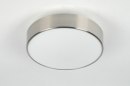 Foto 70714-1: Runde Deckenleuchte aus Metall mit Glas