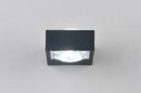 Foto 71005-3: Design wandlamp in zwarte, strakke uitvoering.