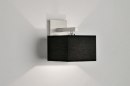 Foto 71218-2: Moderne Wandleuchte mit einem schwarzen Stoffschirm