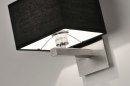 Foto 71218-9: Moderne Wandleuchte mit einem schwarzen Stoffschirm