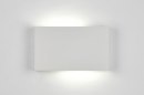 Foto 71300-12: Witte wandlamp in rechthoekige vorm 