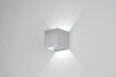 Foto 71334-1: Vierkante up en down wandlamp met led verlichting van hoge kwaliteit