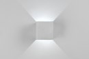 Foto 71334-4: Vierkante up en down wandlamp met led verlichting van hoge kwaliteit