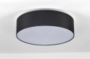 Foto 71388-2 niet_in_feed: Grote zwarte plafondlamp van stof in 50 cm met diffuser